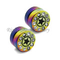 316L Stainless Steel Crystal Rainbow Fake Plug Fake Magnetic Piercing